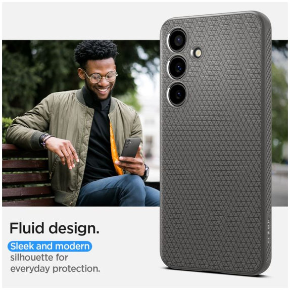 Spigen - Hülle Liquid Air für Samsung Galaxy S24, Granite Gray