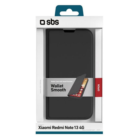 SBS - Hülle Book Wallet Lite für Xiaomi Redmi Note 13 4G, schwarz