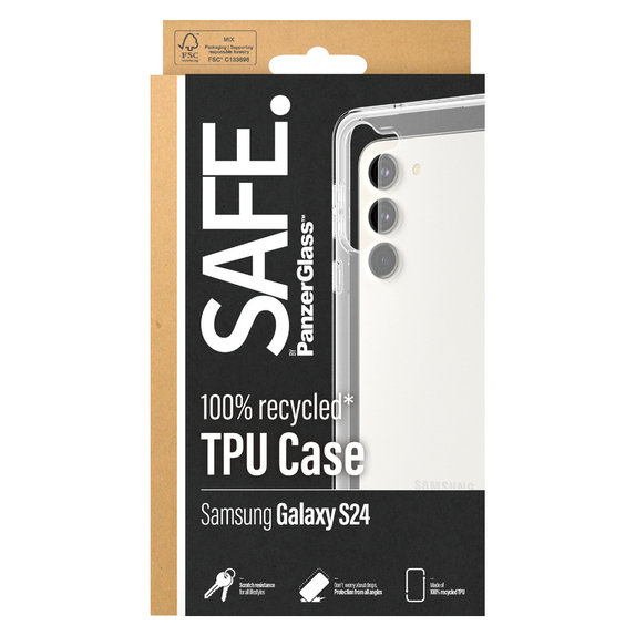 Hülle TPU für Samsung Galaxy S24, Transparent, SAFE by PanzerGlass