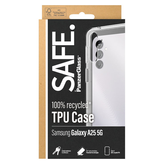 Hülle TPU für Samsung Galaxy A25 5G, Transparent, SAFE by PanzerGlass
