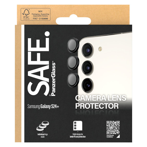 Kameraobjektivschutz für Samsung Galaxy S24/S23/S23+, Schwarz, SAFE by PanzerGlass