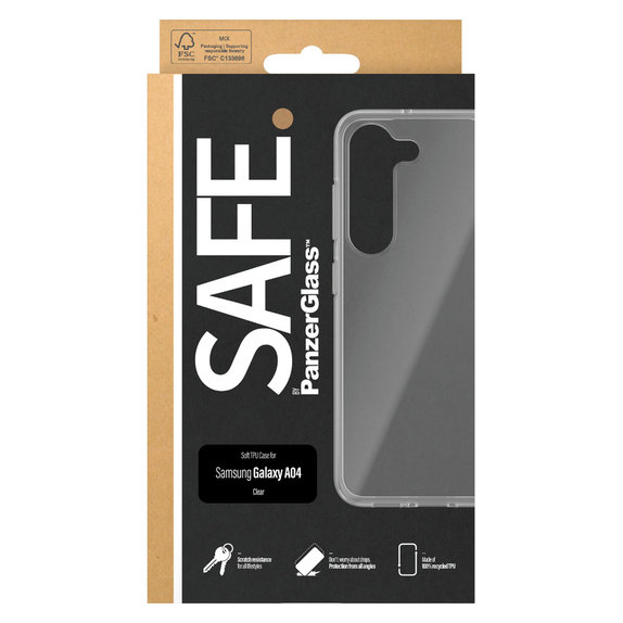 Hülle TPU für Samsung Galaxy A04, Transparent, SAFE by PanzerGlass