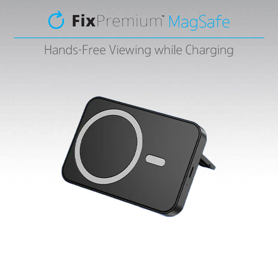 FixPremium - MagSafe PowerBank mit Ständer 5000mAh, schwarz