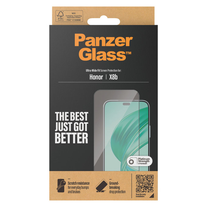 Panzerglas UWF für Honor 90 Smart, Schwarz, PanzerGlass