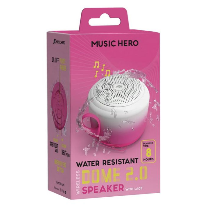 Music Hero - Kabellos Lautsprecher DOME 2.0, 3 W, weiss