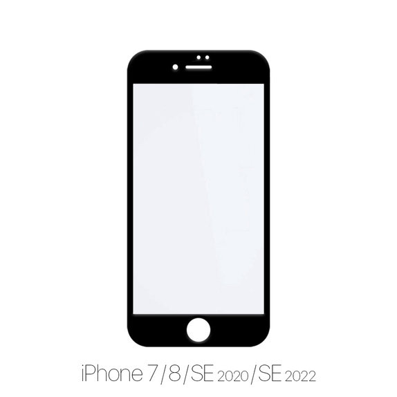FixPremium FullCover Glass - Gehärtetes Glas für iPhone 7, 8, SE 2020 und SE 2022 (10 Pack)