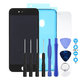 Apple iPhone 8, SE (2020), SE (2022) - LCD Display + Touchscreen Front Glas + Rahmen (Black) Refurbished + LCD Klebestreifen Sticker + Gehärtetes Glas + Werkzeugsatz - Multipack