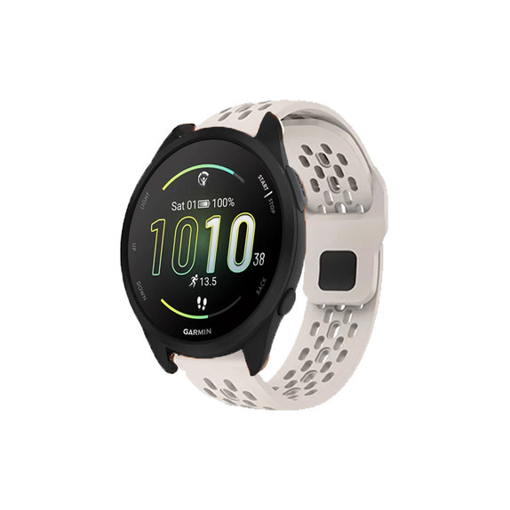 FixPremium - Universal-Silikonarmband für Garmin (22mm), weiß