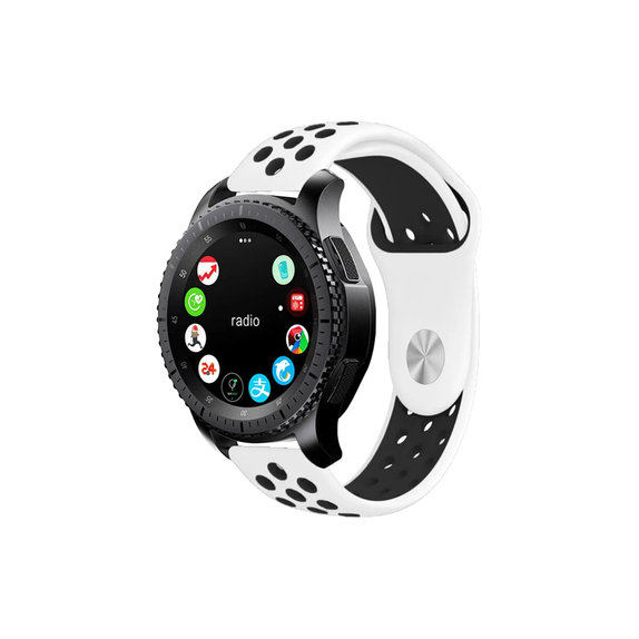 FixPremium - Silikon-Sportarmband für Garmin (22mm), weiß
