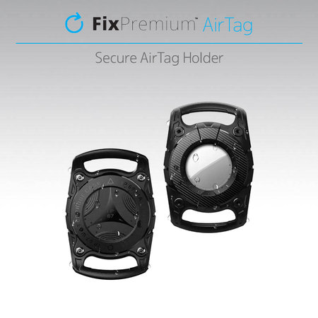 FixPremium - AirTag Halsband für Hunde und Katzen, schwarz