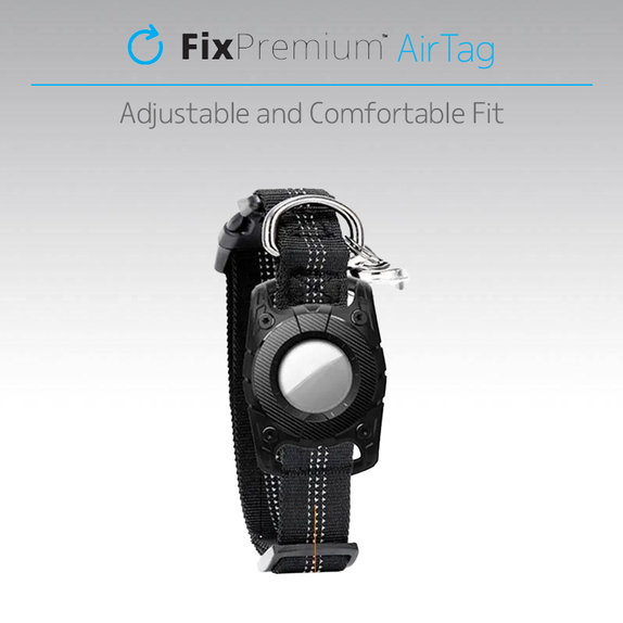 FixPremium - AirTag Halsband für Hunde und Katzen, blau