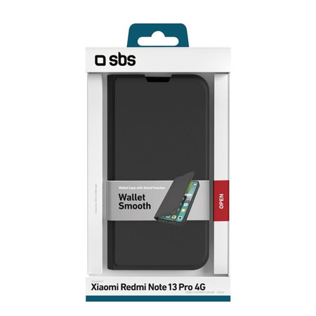 SBS - Hülle Book Wallet Lite für Xiaomi Redmi Note 13 Pro 4G, schwarz