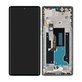Motorola Edge 50 Fusion - LCD Display + Touchscreen Front Glas + Rahmen (Marshmallow Blue) - 5D68C24359 Genuine Service Pack