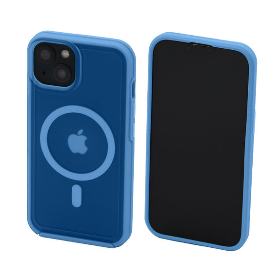 FixPremium - Hülle Clear mit MagSafe für iPhone 14, blue