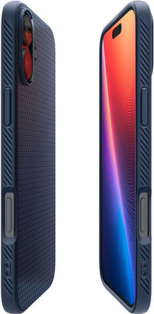 Spigen - Hülle Liquid Air für iPhone 16, navy blue
