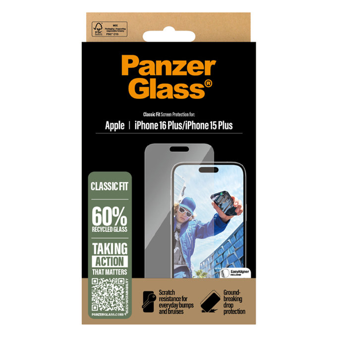 PanzerGlass - Gehärtetes Glas Für iPhone 16 Plus, transparent