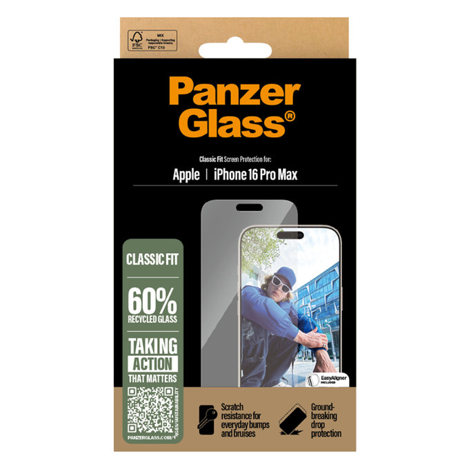 PanzerGlass - Gehärtetes Glas Für iPhone 16 Pro Max, transparent
