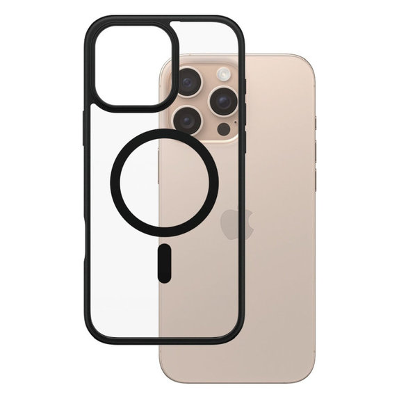 Hülle HardCase mit MagSafe für iPhone 16 Pro Max, schwarz, PanzerGlass