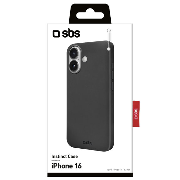 SBS - Hülle Instinct Für iPhone 16, schwarz