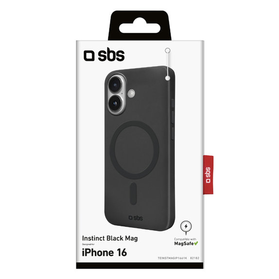 SBS - Hülle Instinct Mag mit MagSafe Für iPhone 16, schwarz