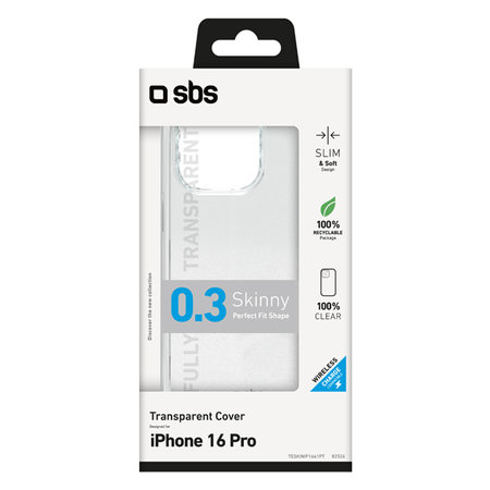 SBS - Hülle Skinny Für iPhone 16 Pro, transparent