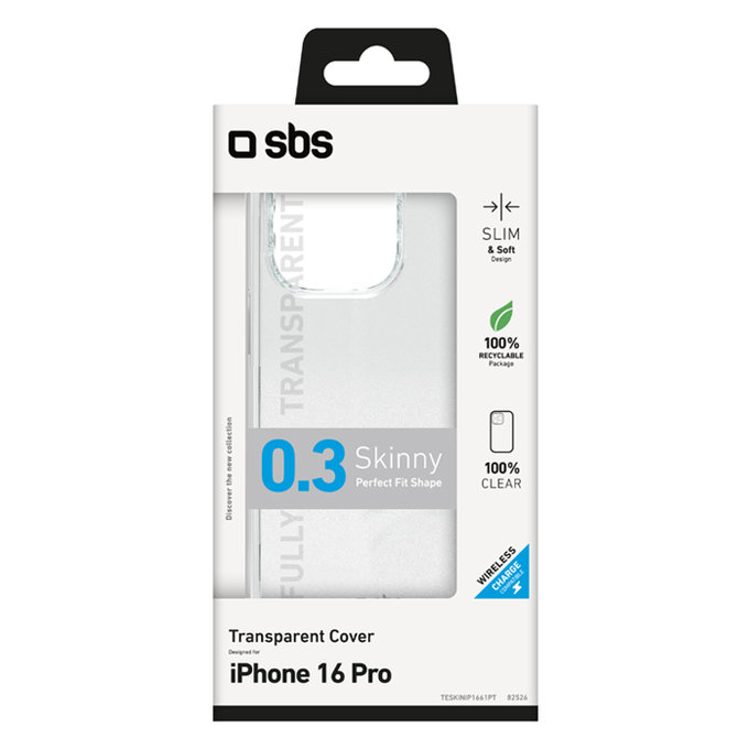 SBS - Hülle Skinny Für iPhone 16 Pro, transparent