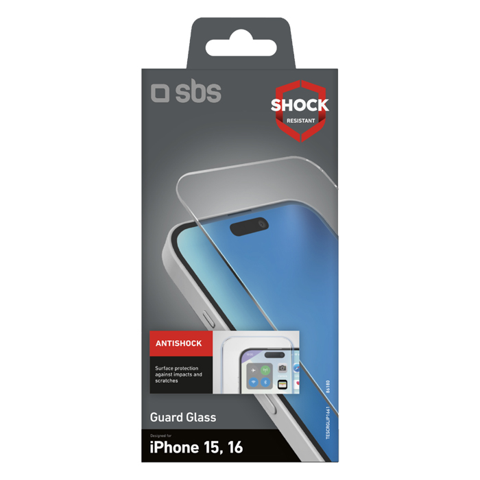 SBS - Gehärtetes Glas Guard Glass Für iPhone 16, transparent