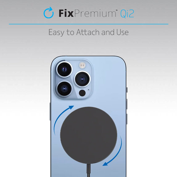 FixPremium - MagSafe Ladegerät mit Qi2, schwarz