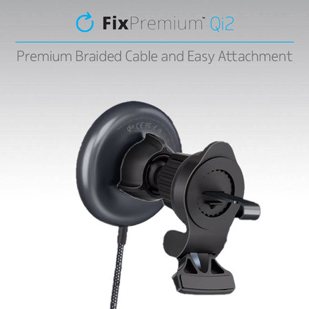 FixPremium - MagSafe Autoladegerät mit Qi2, schwarz