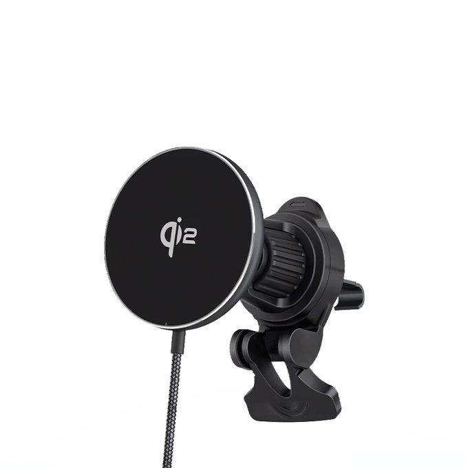 FixPremium - MagSafe Autoladegerät mit Qi2, schwarz