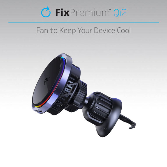 FixPremium - MagSafe Autoladegerät Mini mit Qi2, schwarz