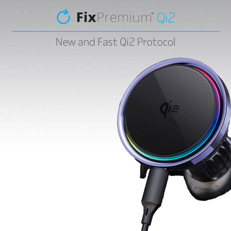 FixPremium - MagSafe Autoladegerät Mini mit Qi2, schwarz