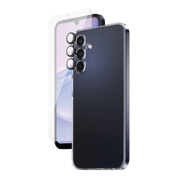 Bundle Kameralinsenschutz + UWF Schutzglas + TPU-Hülle für Samsung A15 5G, SAFE