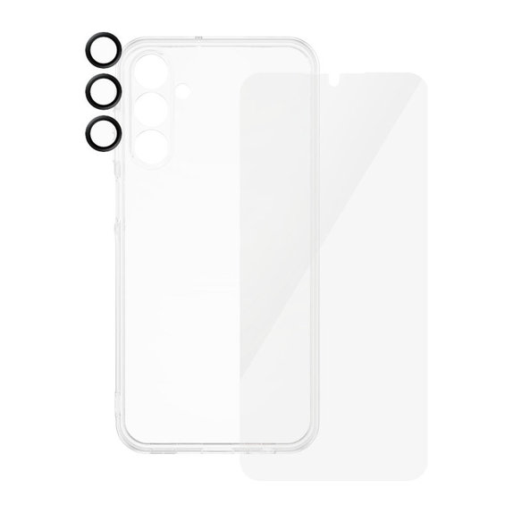 Bundle Kameralinsenschutz + UWF Schutzglas + TPU-Hülle für Samsung A15 5G, SAFE