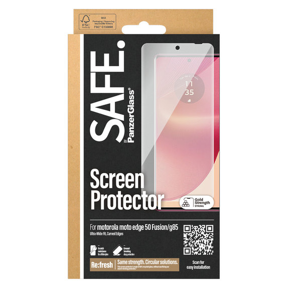 Panzerglas UWF für Motorola Moto G85 5G/Edge 50 Fusion, Schwarz, SAFE by PanzerGlass