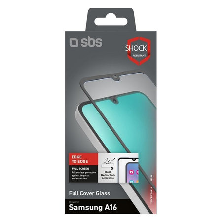 SBS - Gehärtetes Glas Full Cover für Samsung Galaxy A16 und A26, schwarz