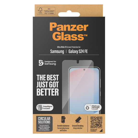 Panzerglas UWF mit Applikator für Samsung Galaxy S24 FE, Klar, PanzerGlass