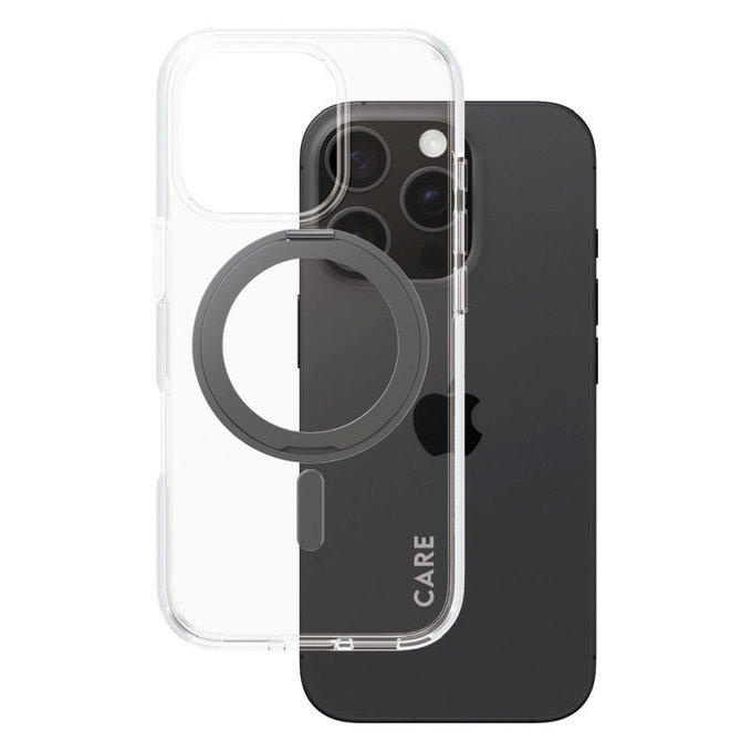 Kickstand Hülle mit MagSafe für iPhone 16 Pro, Schwarz, CARE