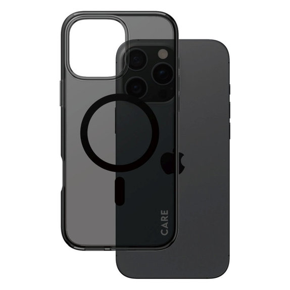 Smokey Hülle mit MagSafe für iPhone 16 Pro Max, Schwarz, CARE