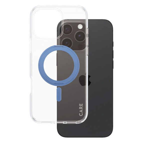 Kickstand Hülle mit MagSafe für iPhone 16 Pro Max, Blau, CARE