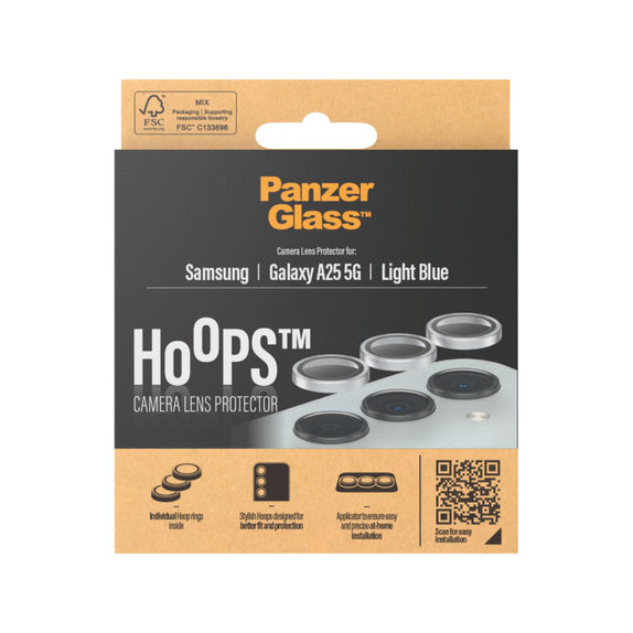 Kameralinsenschutz Hoops für Samsung A25 5G, Hellblau, PanzerGlass