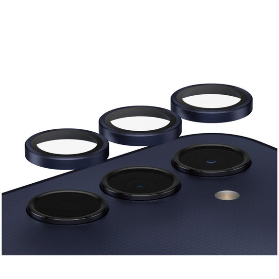 Kameralinsenschutz Hoops für Samsung A25 5G, Blau/Schwarz, PanzerGlass