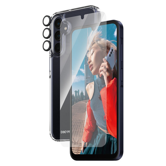 Bundle Hoops + Panzerglas UWF + Hard Case D3O für Samsung Galaxy A25 5G, Transparent, PanzerGlass