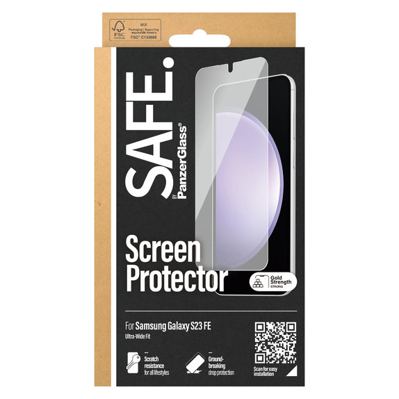 Panzerglas UWF für Samsung Galaxy S23 FE, Schwarz, SAFE by PanzerGlass