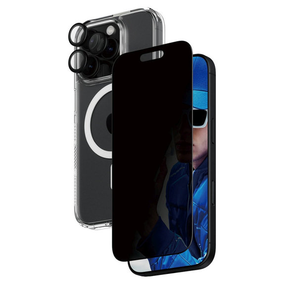 Bundle Hoops + UWF Panzerglas + Hard Case für iPhone 16 Pro, PanzerGlass