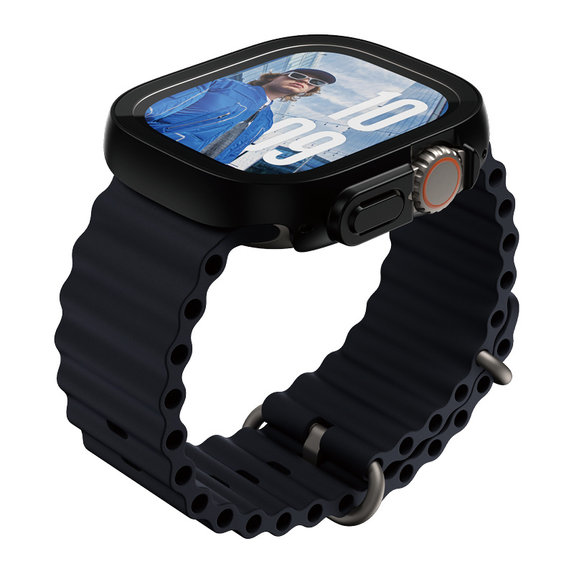 Panzerglas Full Body Slim für Apple Watch Ultra 2024/Ultra 2/Ultra, Schwarz, PanzerGlass