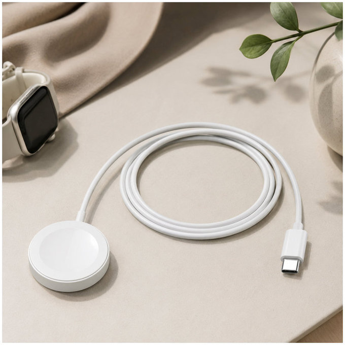 FixPremium - Kabel Watch/USB-C, 1.5m, weiss