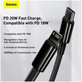 Baseus - Kabel Lightning/USB-C, 1.5m, schwarz