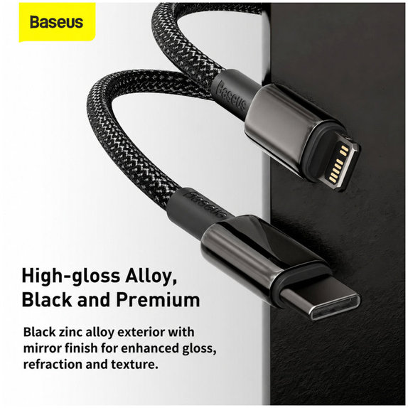 Baseus - Kabel Lightning/USB-C, 1.5m, schwarz
