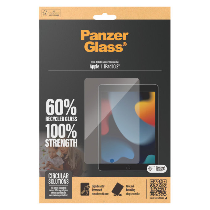 Panzerglas UWF für iPad 10,2'' (2019-2021), Klar, PanzerGlass